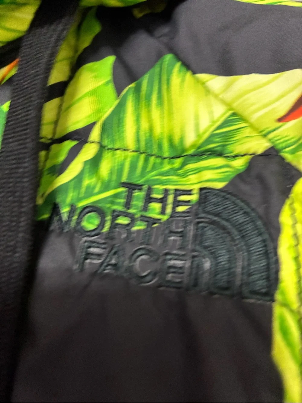 The North Face Men's Brown Hooded Puffer Jacket with Black Accents reversible